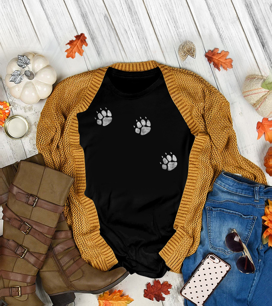 3 Legged Dog Three Paw Prints Tripod T-Shirt