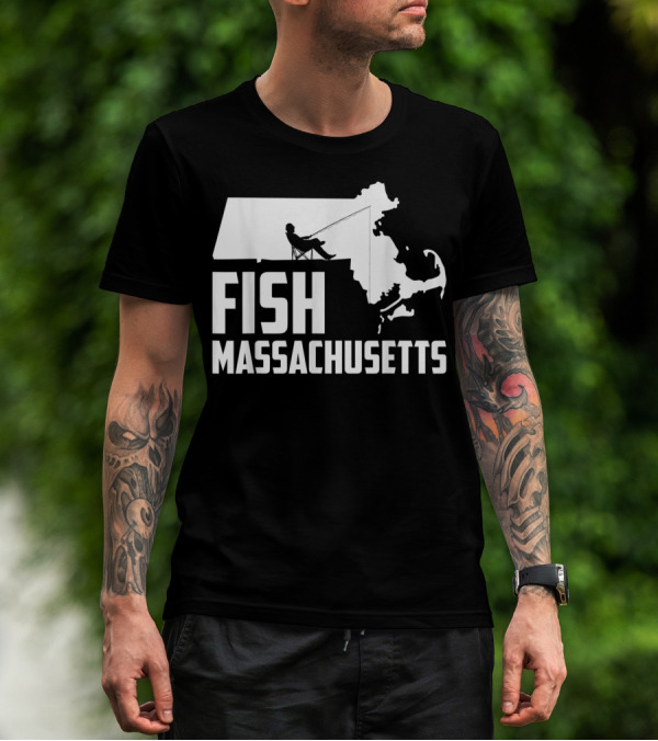 Fish Massachusetts State Pride Fishing T-Shirt