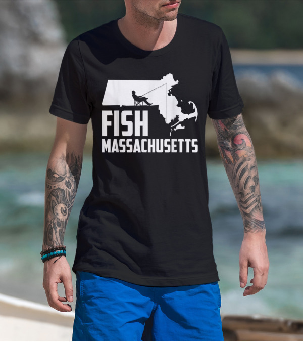 Fish Massachusetts State Pride Fishing T-Shirt