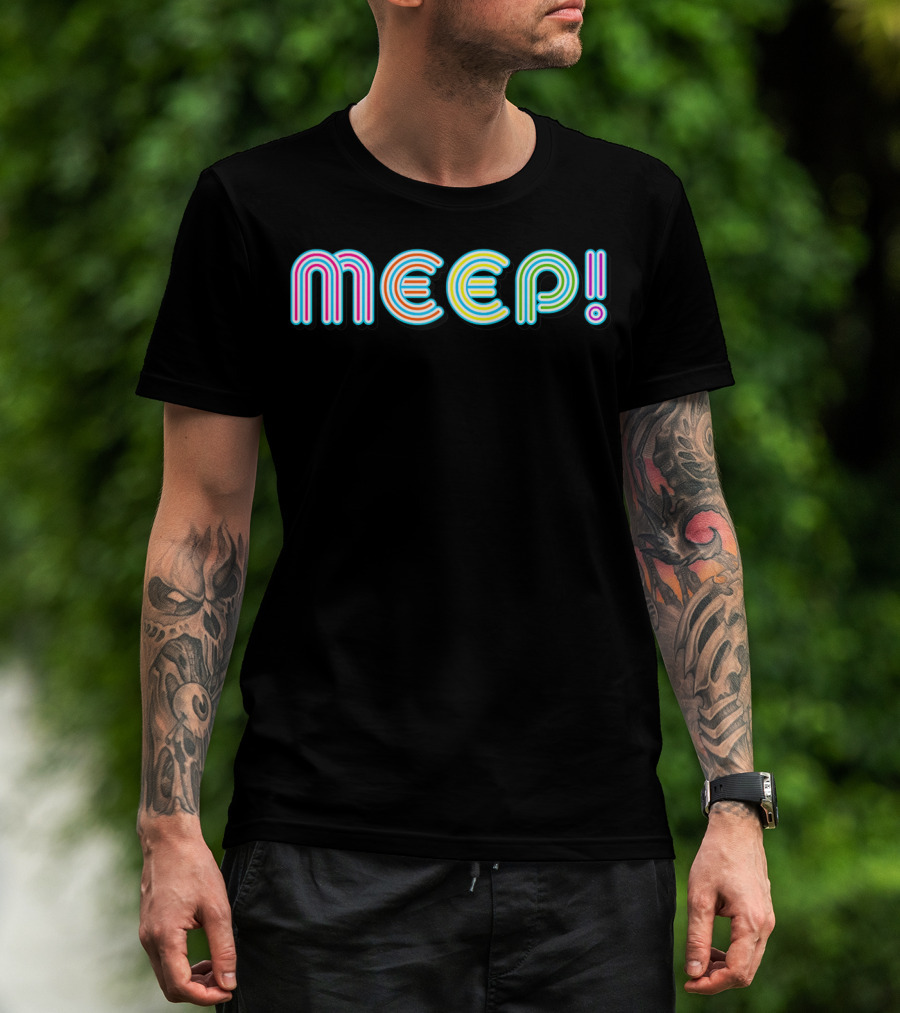 Meep Neon Rainbow Pride Humor T-Shirt