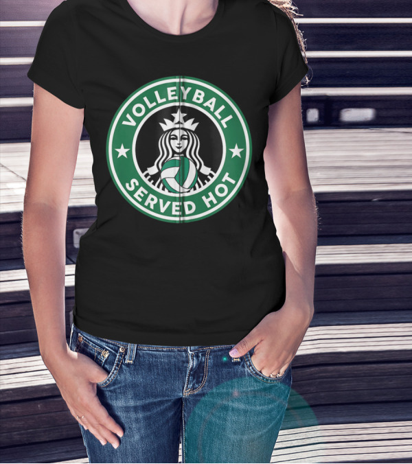 Volleyball Served Hot Funny Star T-Shirt