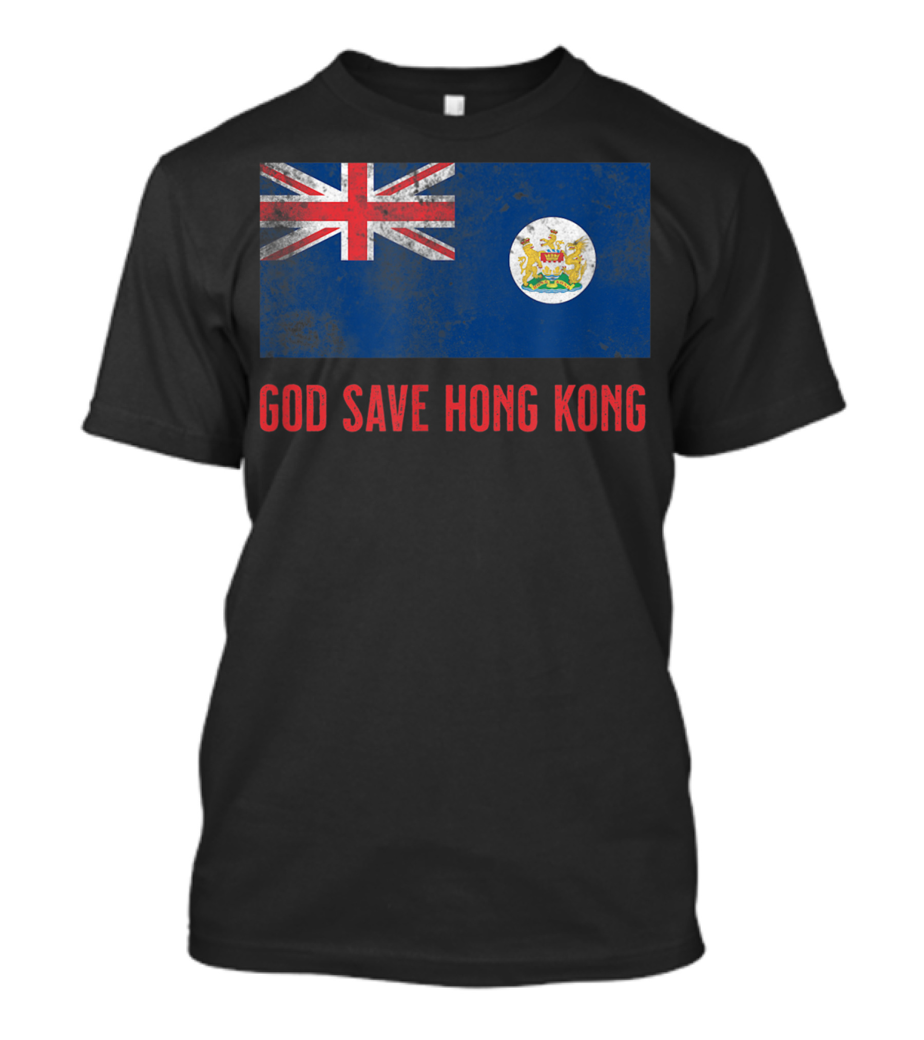 British Colonial HK Flag God Save Hong Kong T-Shirt