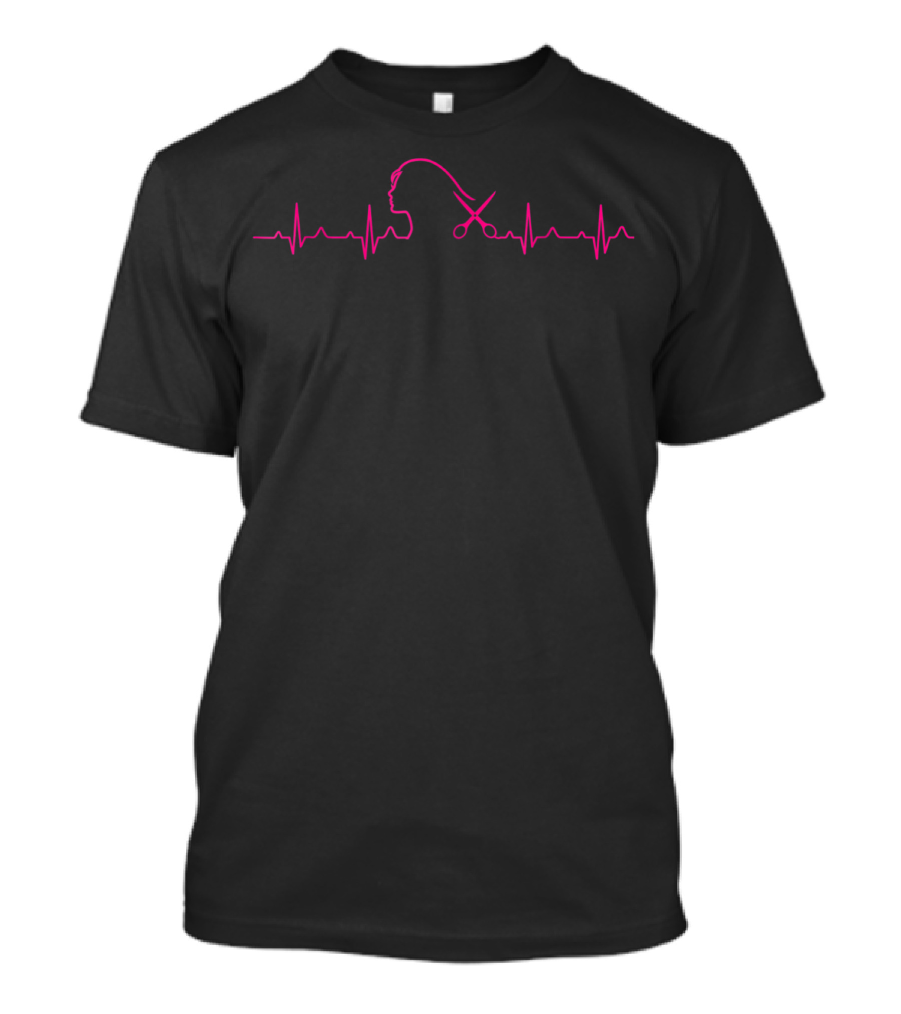 Hairdresser Cosmetology And Hair Stylist Heartbeat Scissors T-Shirt