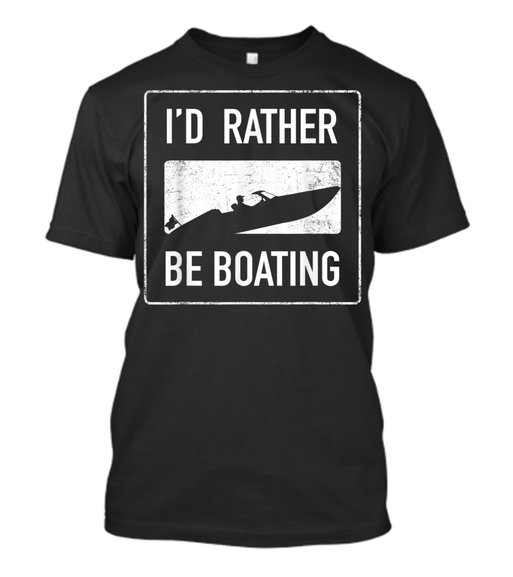 I'D Rather Be Boating With Speedboat T-Shirt
