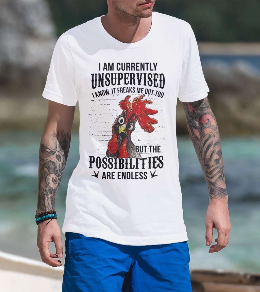I Am Currently Unsupervised Chicken Possibilities Are Endless T-Shirt