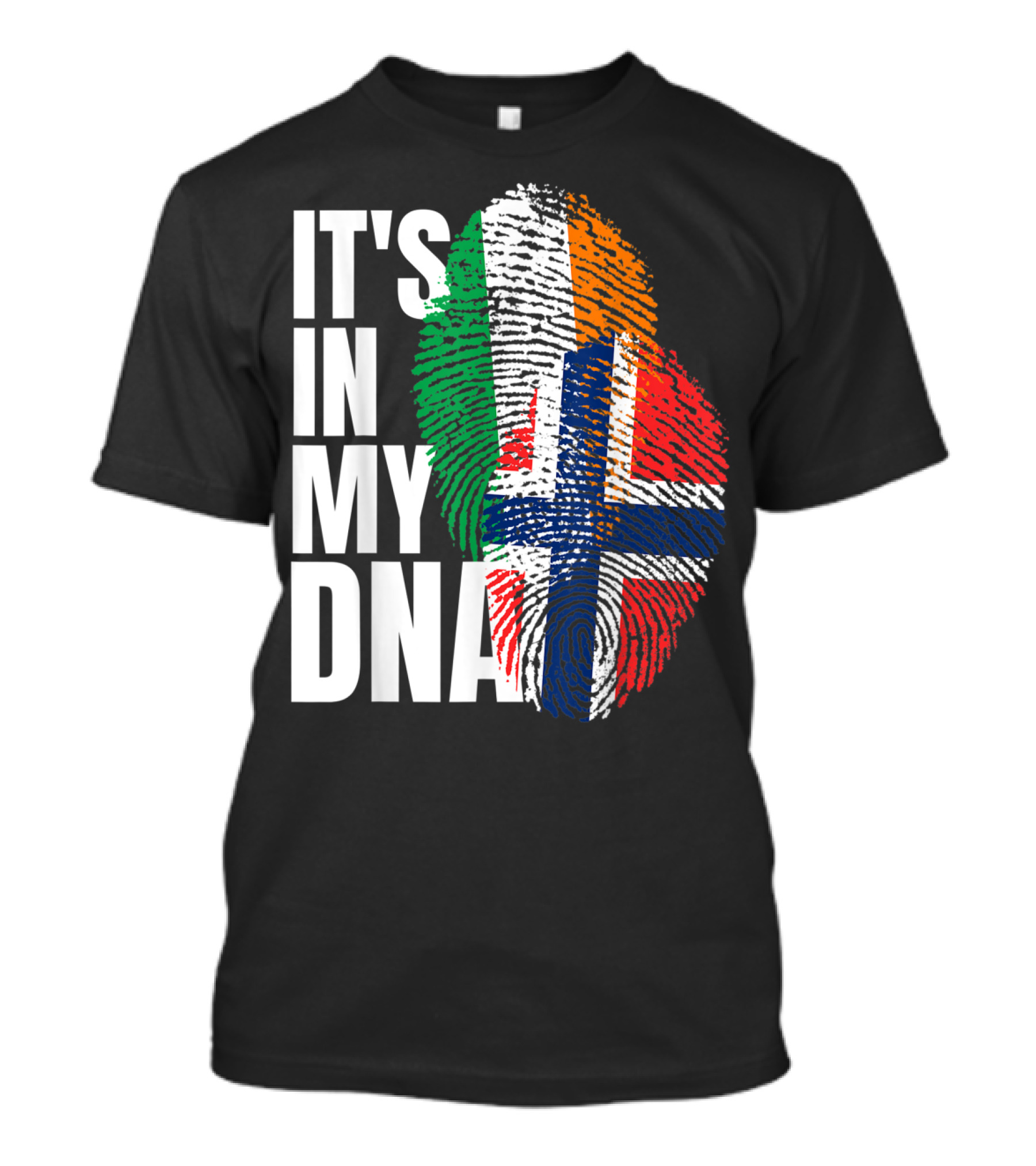 Irish Norwegian Mix It's In My DNA Heritage Flag T-Shirt