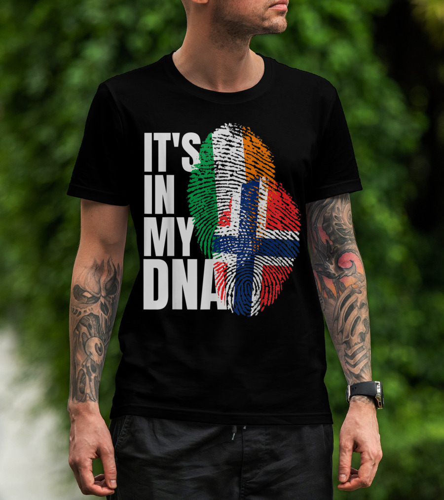 Irish Norwegian Mix It's In My DNA Heritage Flag T-Shirt