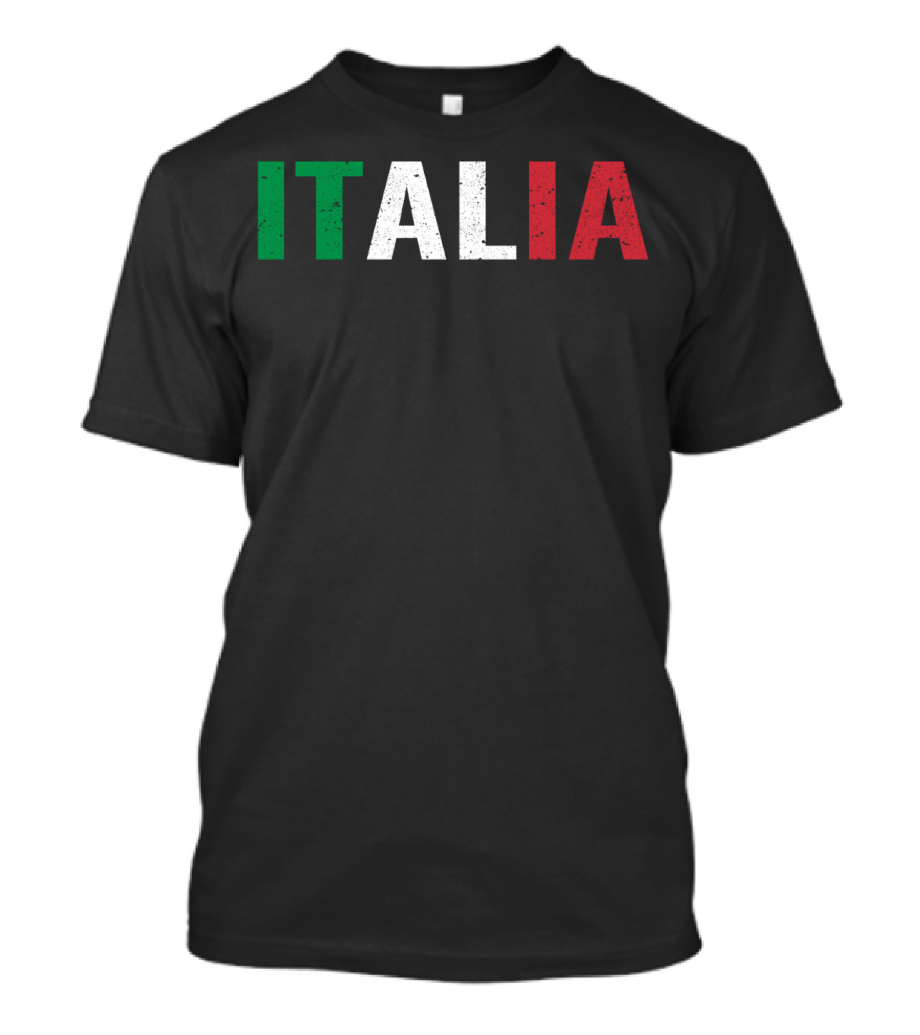 Italia Textured Red White Green Italian Flag Colors T-Shirt