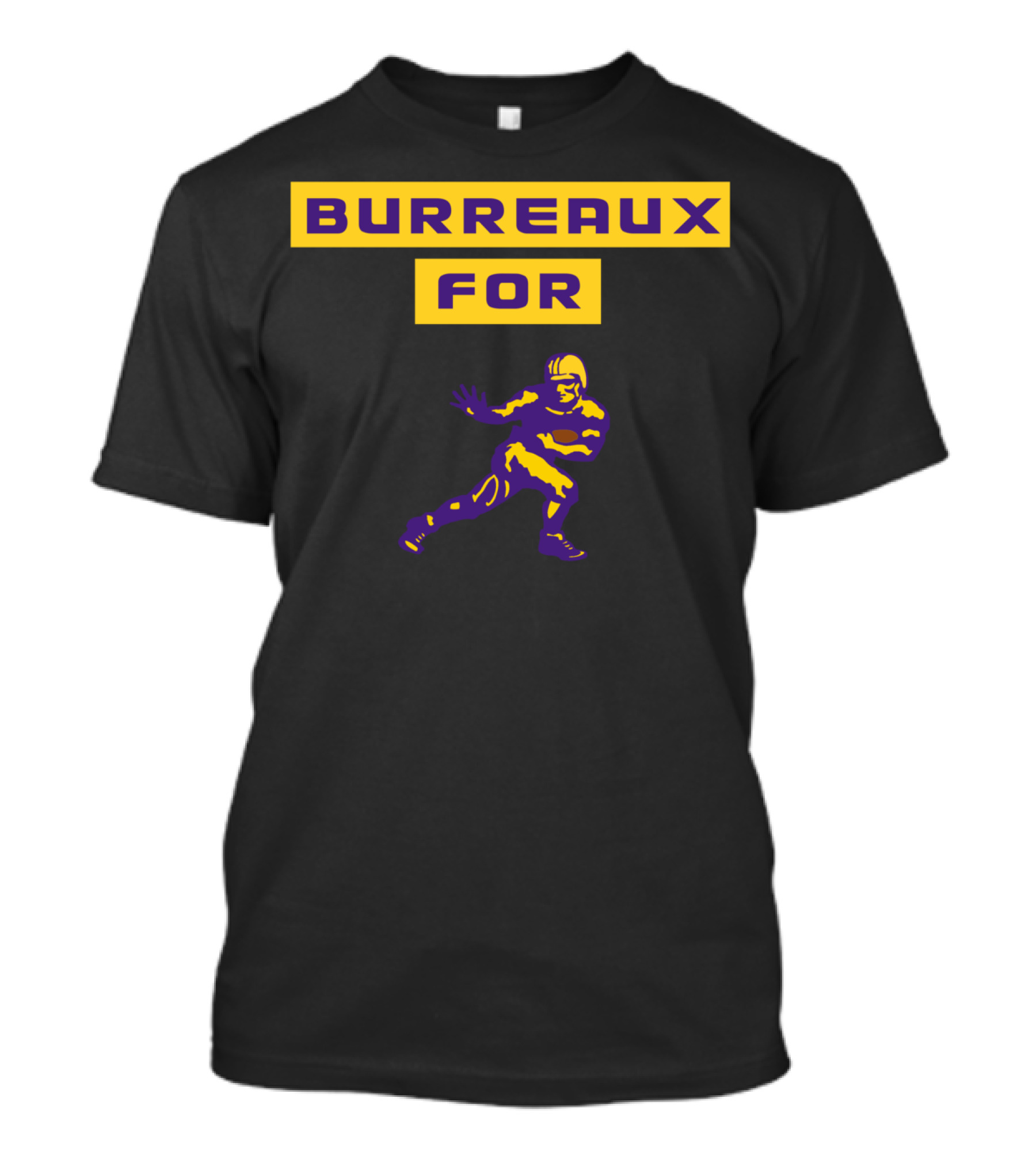 Burreaux For Heisman Joe Burrow Football Purple And Gold T-Shirt