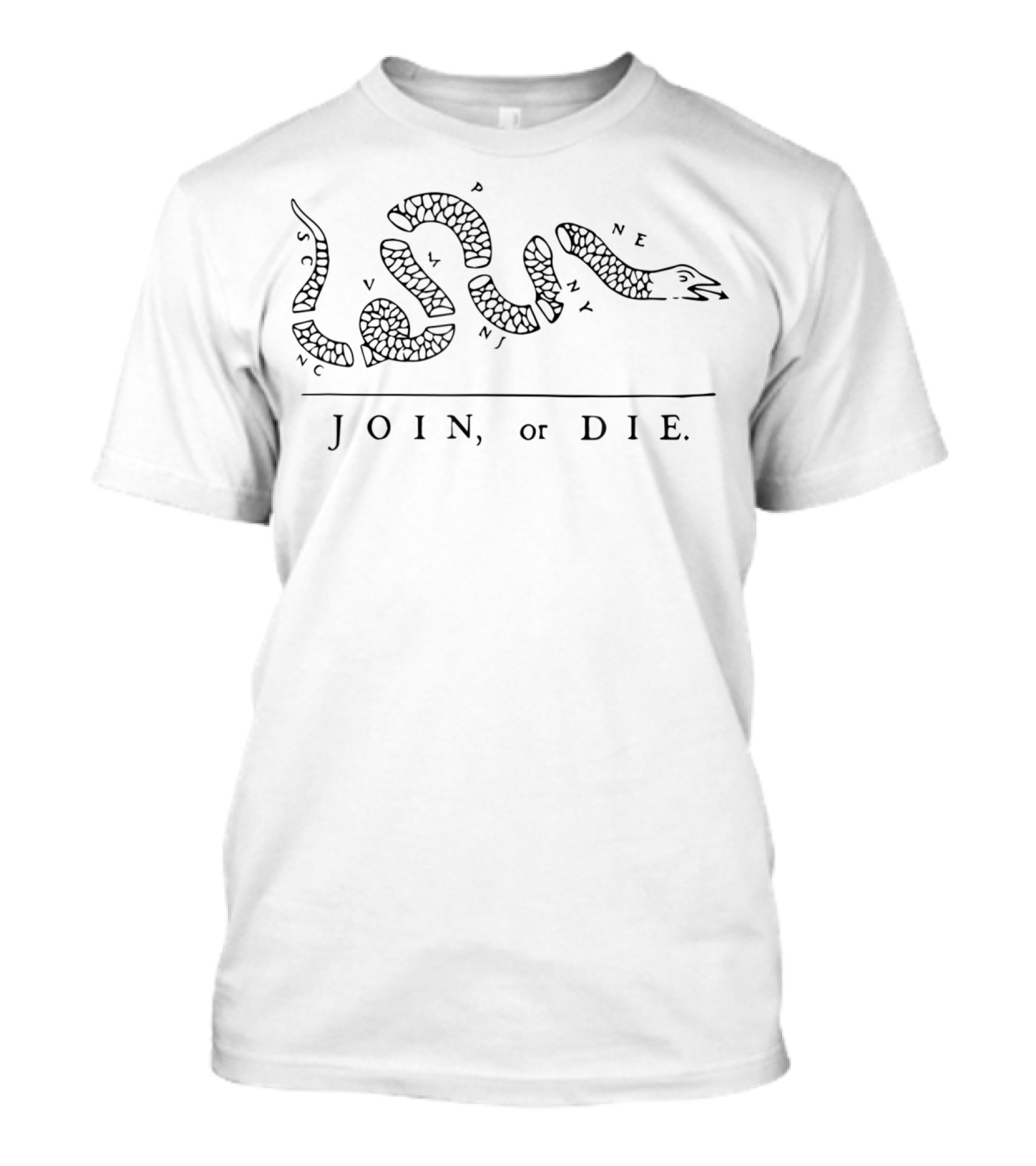 Join Or Die Snake Segments Historic T-Shirt