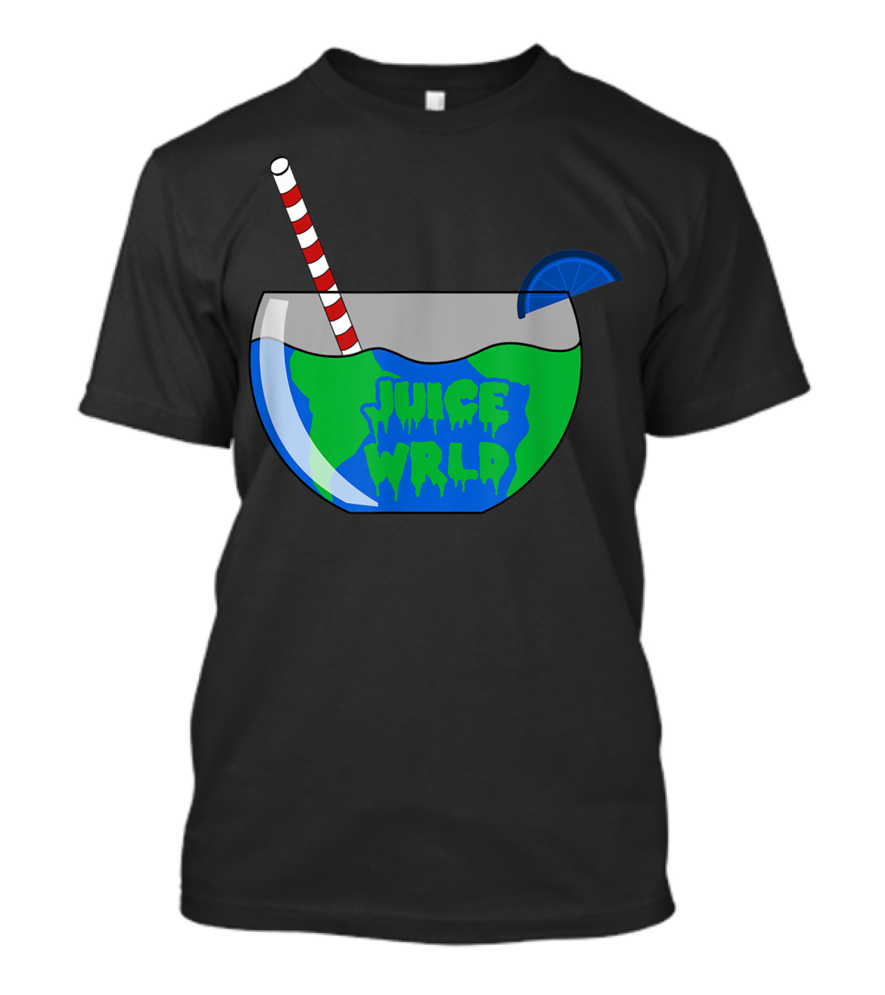 Juice Wrld Juice Earth Bowl With Lime And Straw T-Shirt