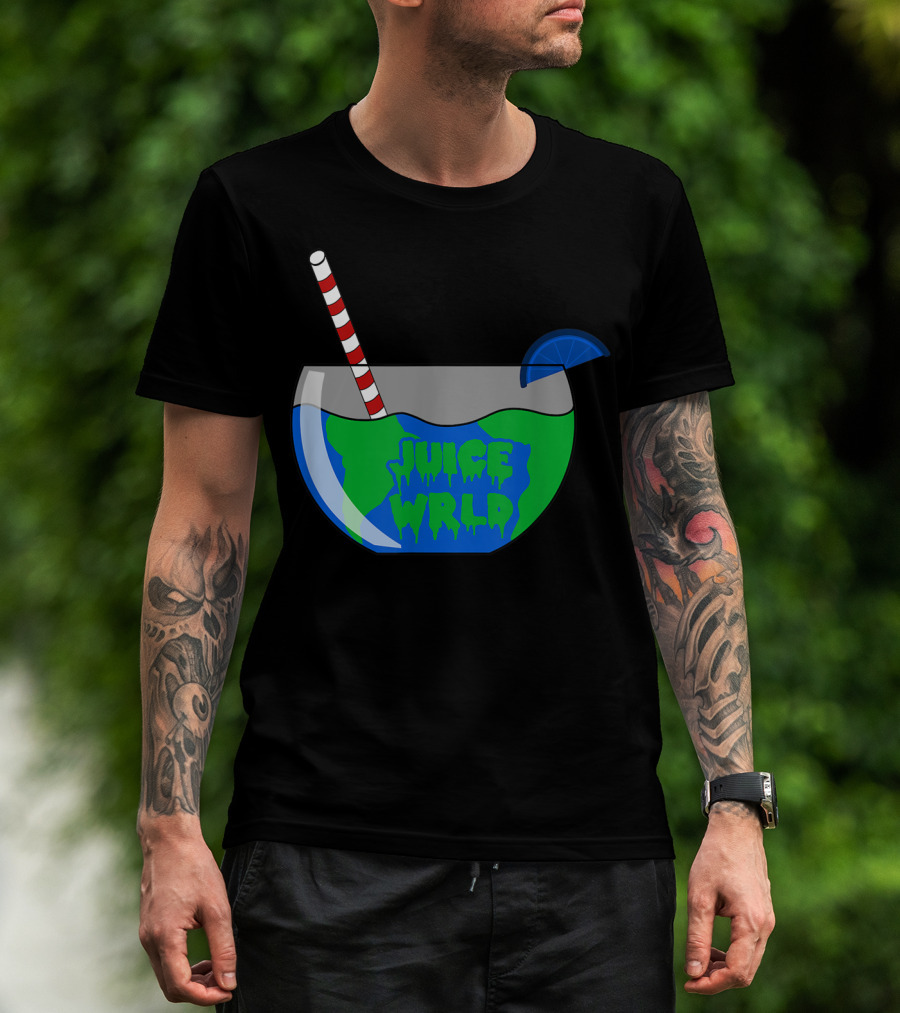 Juice Wrld Juice Earth Bowl With Lime And Straw T-Shirt