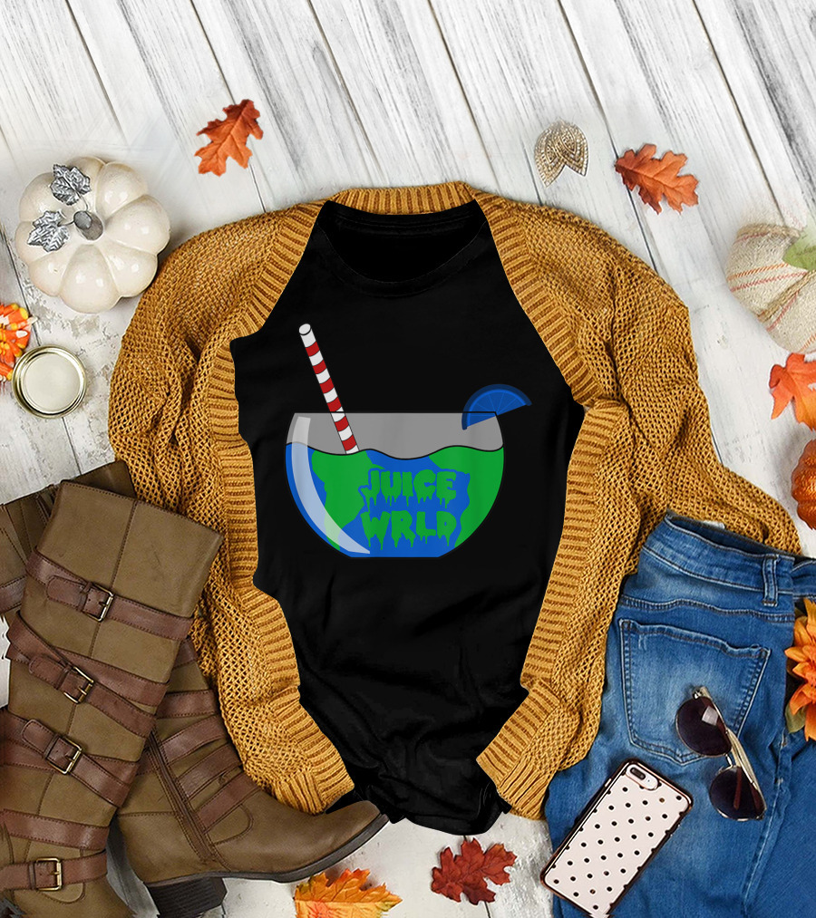 Juice Wrld Juice Earth Bowl With Lime And Straw T-Shirt