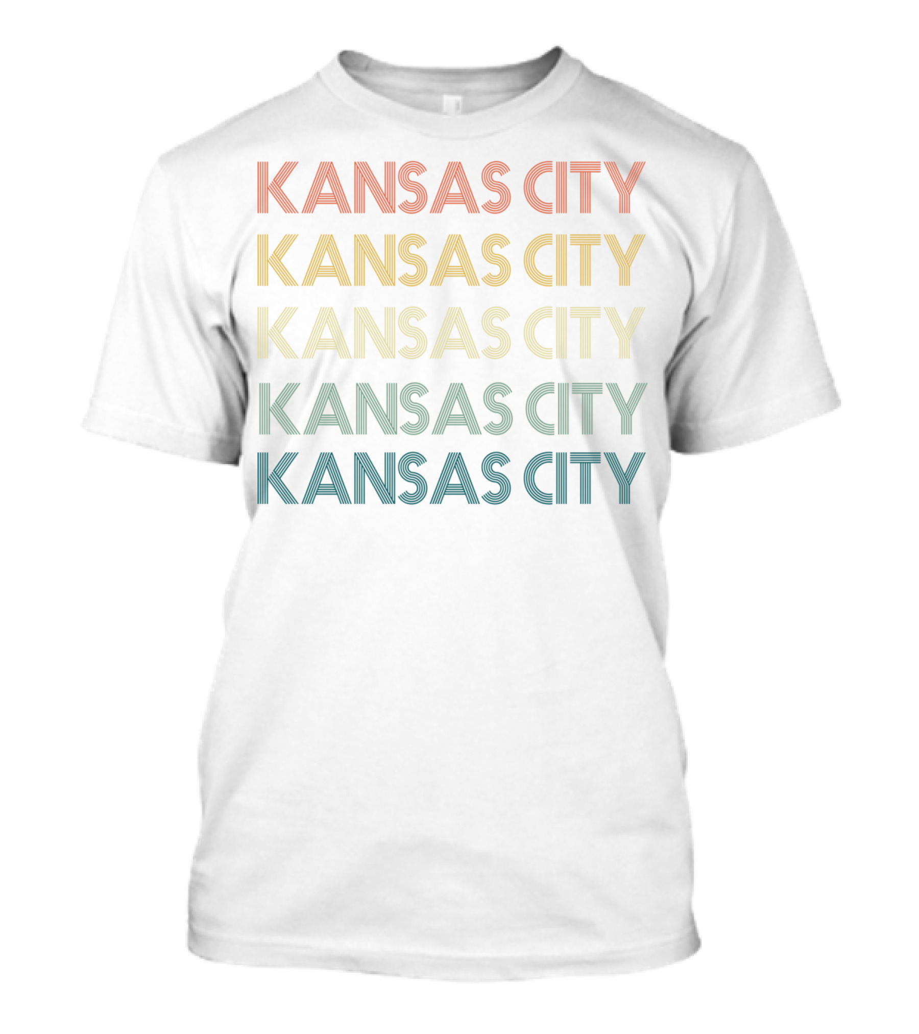 Kansas City Missouri Pride Vintage Retro Rainbow T-Shirt