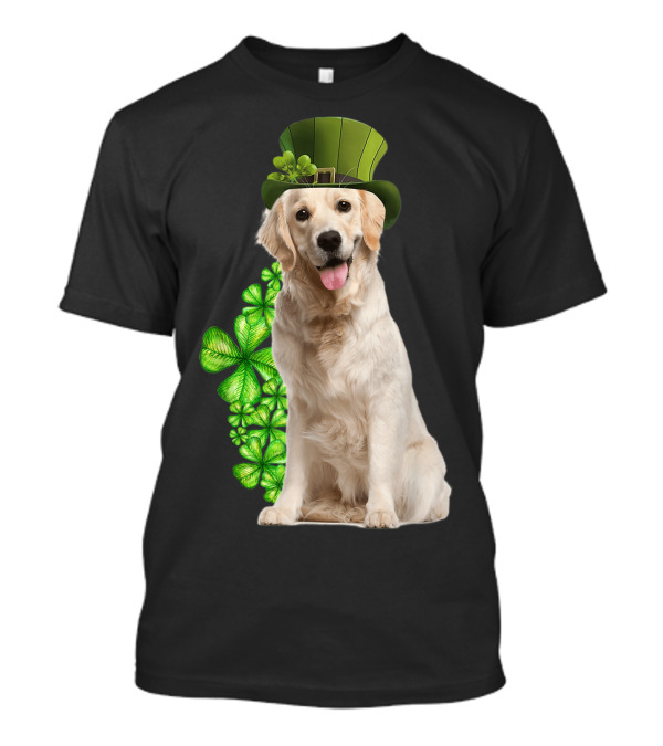 Golden Retrievers Shamrock St. Patrick's Day Dog Lovers T-Shirt