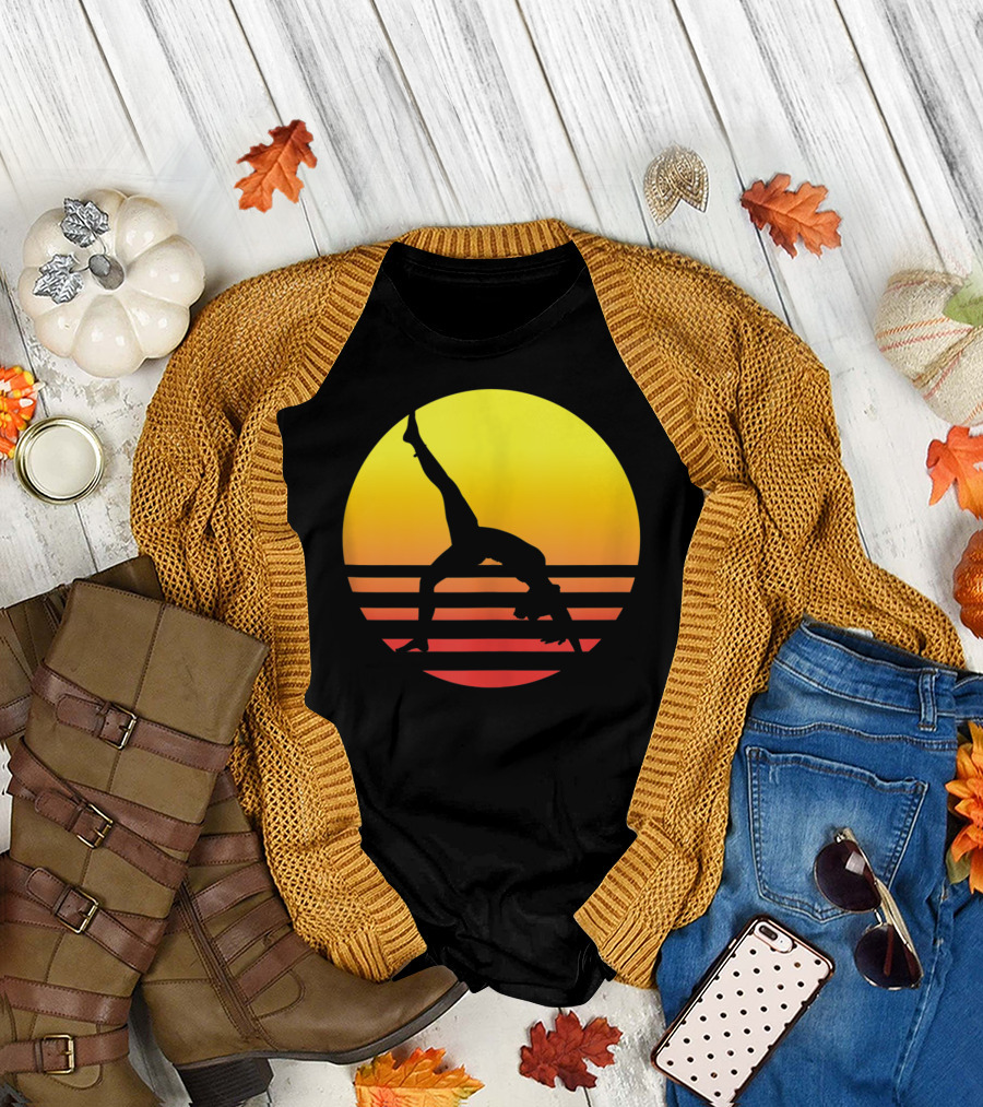 Gymnastics And Vintage Gymnast Sunset T-Shirt