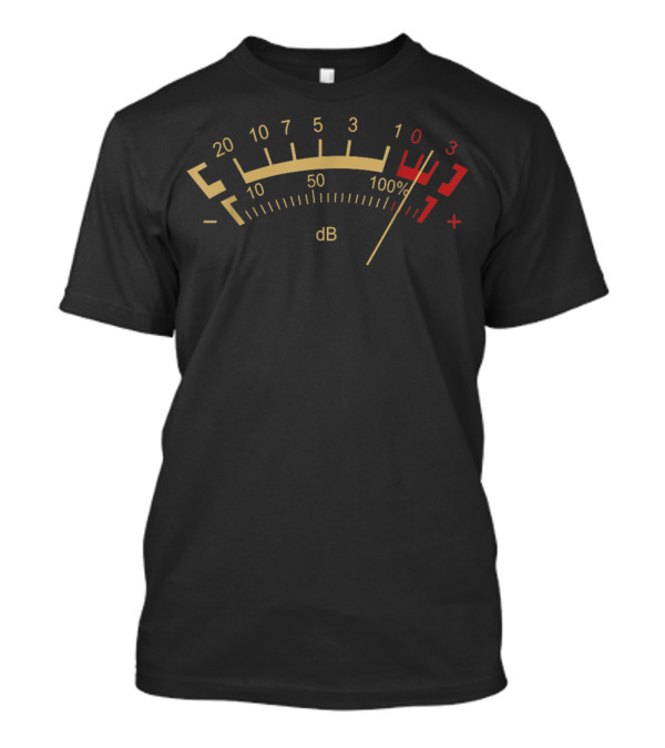 Db Decibel Sound Power Meter Retro Classic 100% Vintage Scale T-Shirt