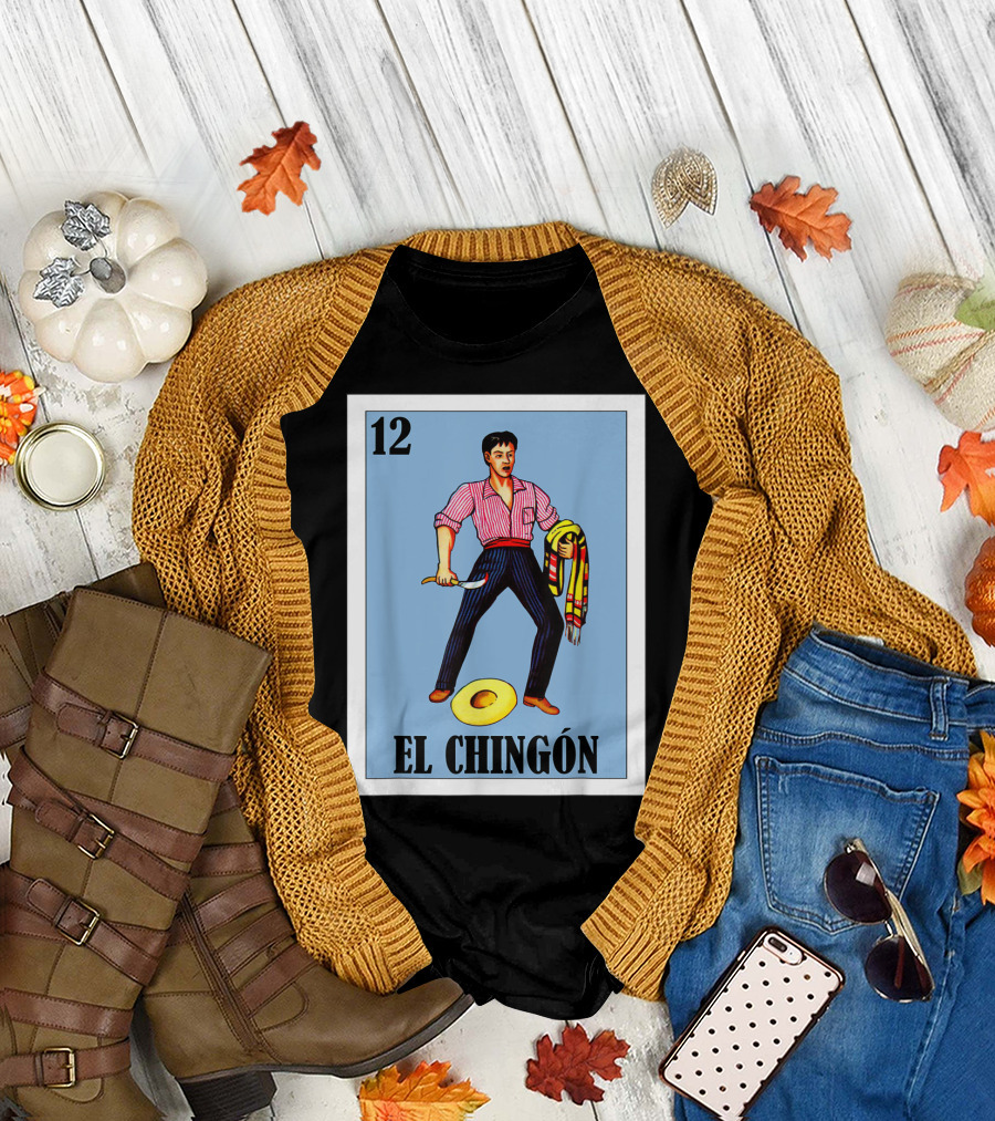 Loteria El Valiente El Chingon 12 Card T-Shirt