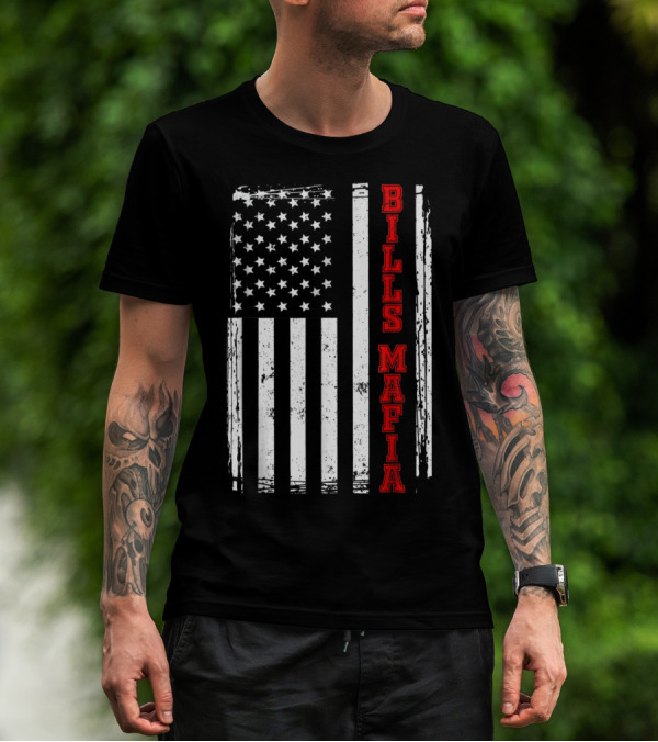 Bills Mafia USA Flag Buffalo T-Shirt