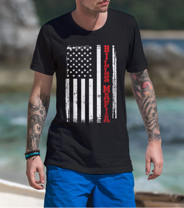 Bills Mafia USA Flag Buffalo T-Shirt