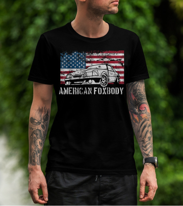 American Foxbody Muscle Car Flag T-Shirt