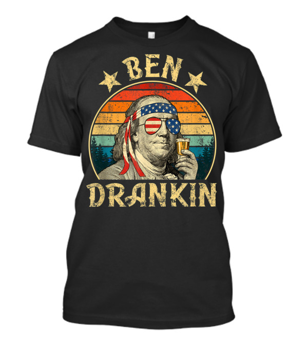 Ben Drankin Retro American 4th Of July T-Shirt