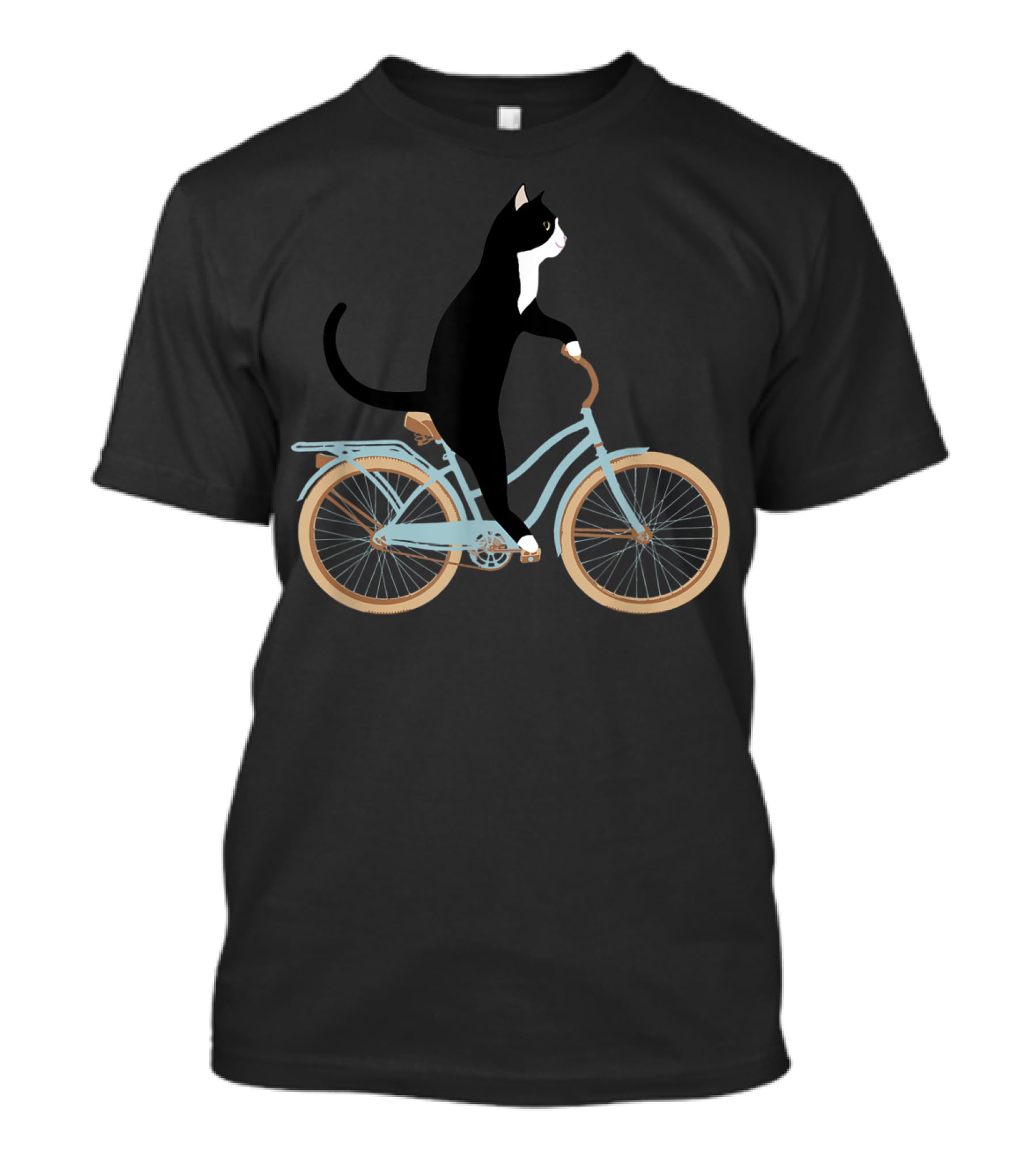 Cat Rides Bicycle T-Shirt