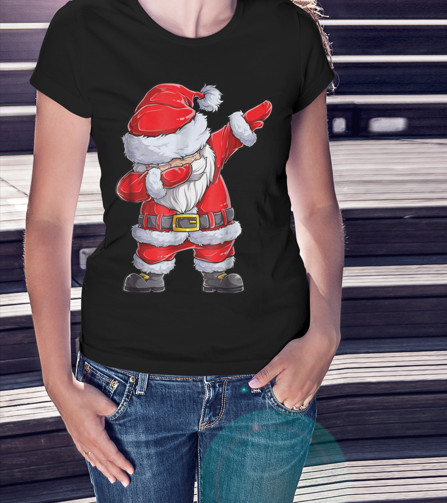 Dabbing Santa Christmas Boys Holiday Dance T-Shirt