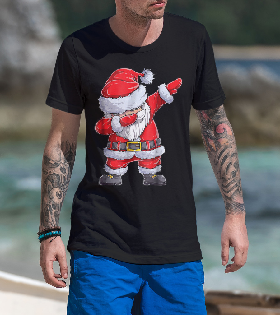 Dabbing Santa Christmas Boys Holiday Dance T-Shirt