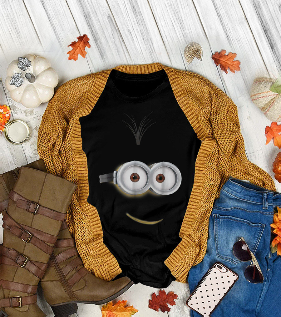 Despicable Me Minions Kevin Face Smile Eyes Goggles Hair T-Shirt