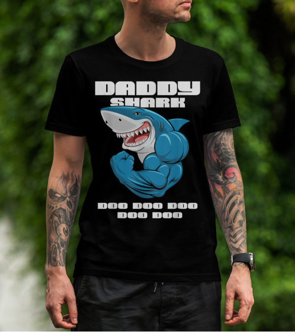 Daddy Shark Doo Doo Doo Doo Matching Family Shark T-Shirt
