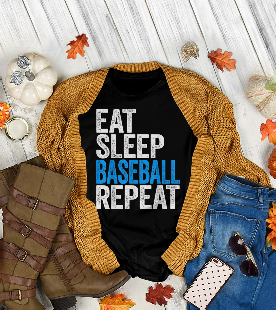 Eat Sleep Baseball Repeat Classic Sports Routine T-Shirt