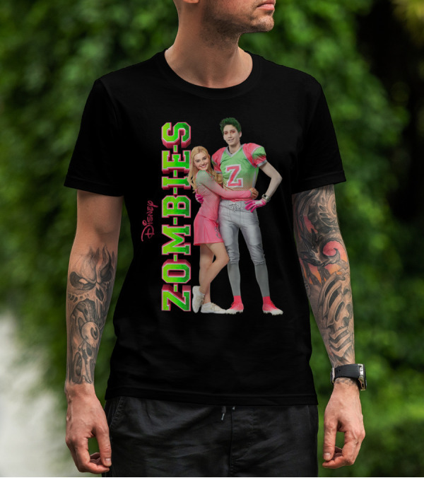 Disney Zombies Zed And Addison Cheerleader And Football Player T-Shirt