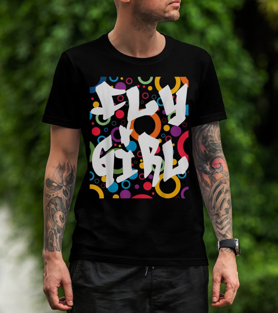 Fly Girl Colorful Old School Hip Hop B Girl T-Shirt