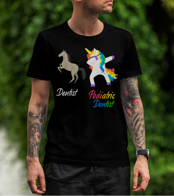 Dentist Pediatric Dentist Dabbing Unicorn T-Shirt