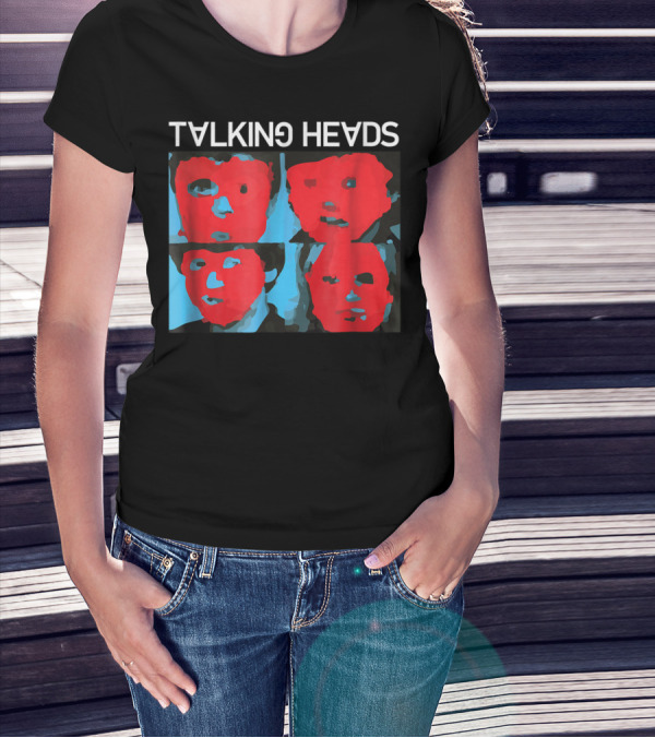 Talking Heads Psycho Killer Red Blue Mask Faces T-Shirt