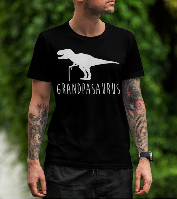 Grandpasaurus Lightweight Custom Ed Dinosaur Cane T-Shirt