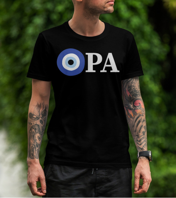 OPA Greek Pride Evil Eye T-Shirt