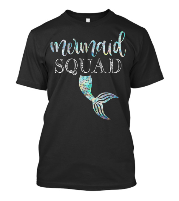 Mermaid Squad Party Cute Girl Family Tail T-Shirt