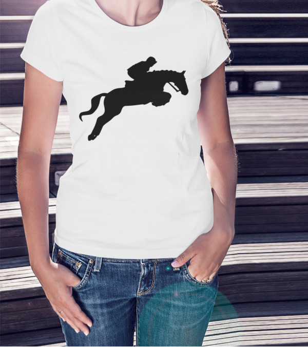 Cute English Riding Hunter Jumper Girl Equitation T-Shirt
