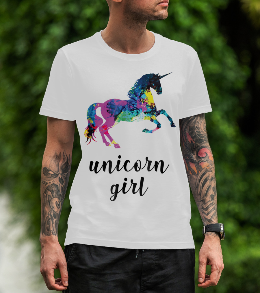 Unicorn Girl Magical Horse Girl Vibrant Colorful T-Shirt