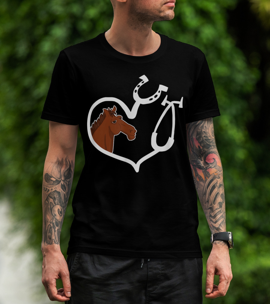 Cute Horse Heart Vet Tech QW T-Shirt