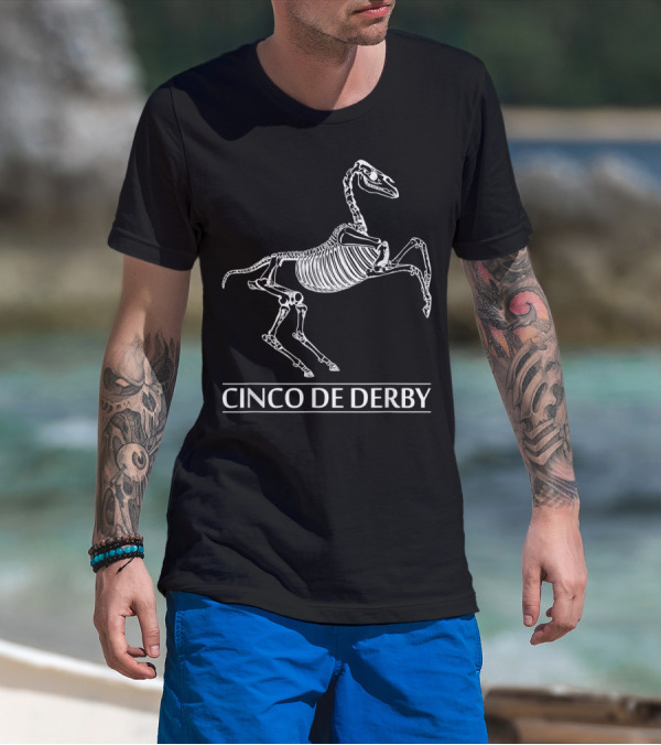 Cinco De Derby Mexican Skeleton Horse T-Shirt