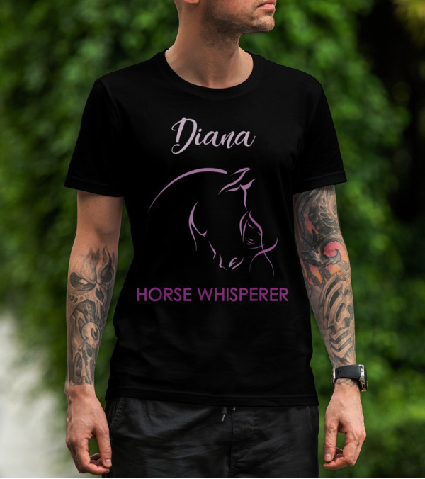 Diana Horse Whisperer Personalized Name Elegant Horse T-Shirt