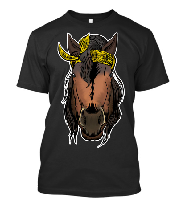 Cute Horse Bandana Equestrian Style Horseback Riding T-Shirt