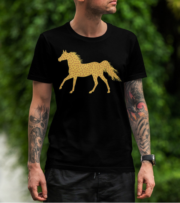 Cute Horse Pepperoni Pizza T-Shirt