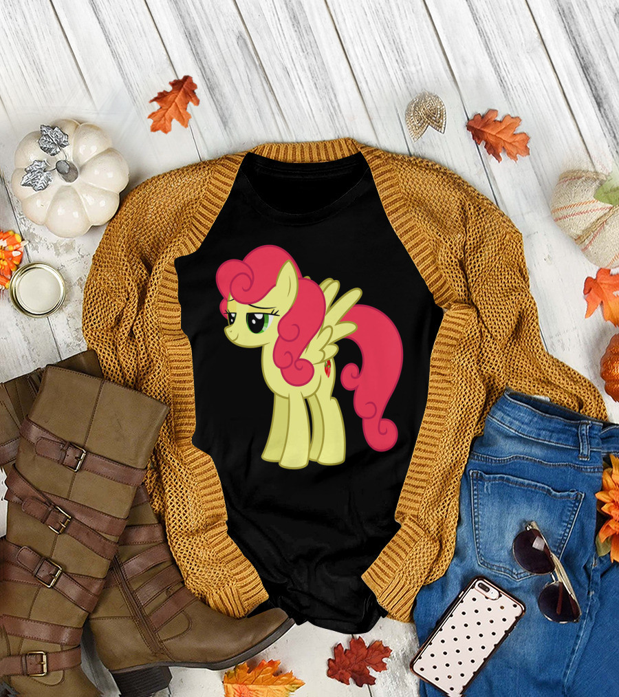 Daisy The Cut Horse Cartoon Style Character with Pink Mane and Wings T-Shirt