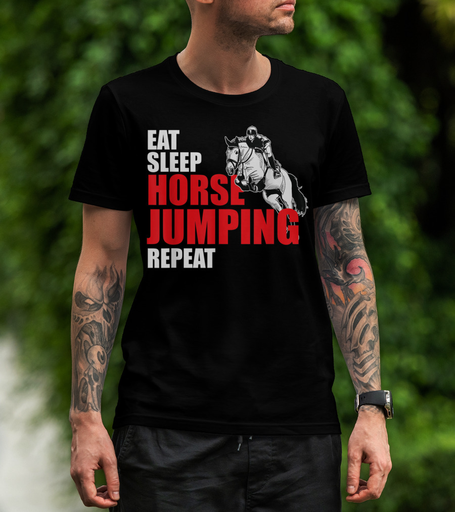 Eat Sleep Horse Jumping Repeat T-Shirt