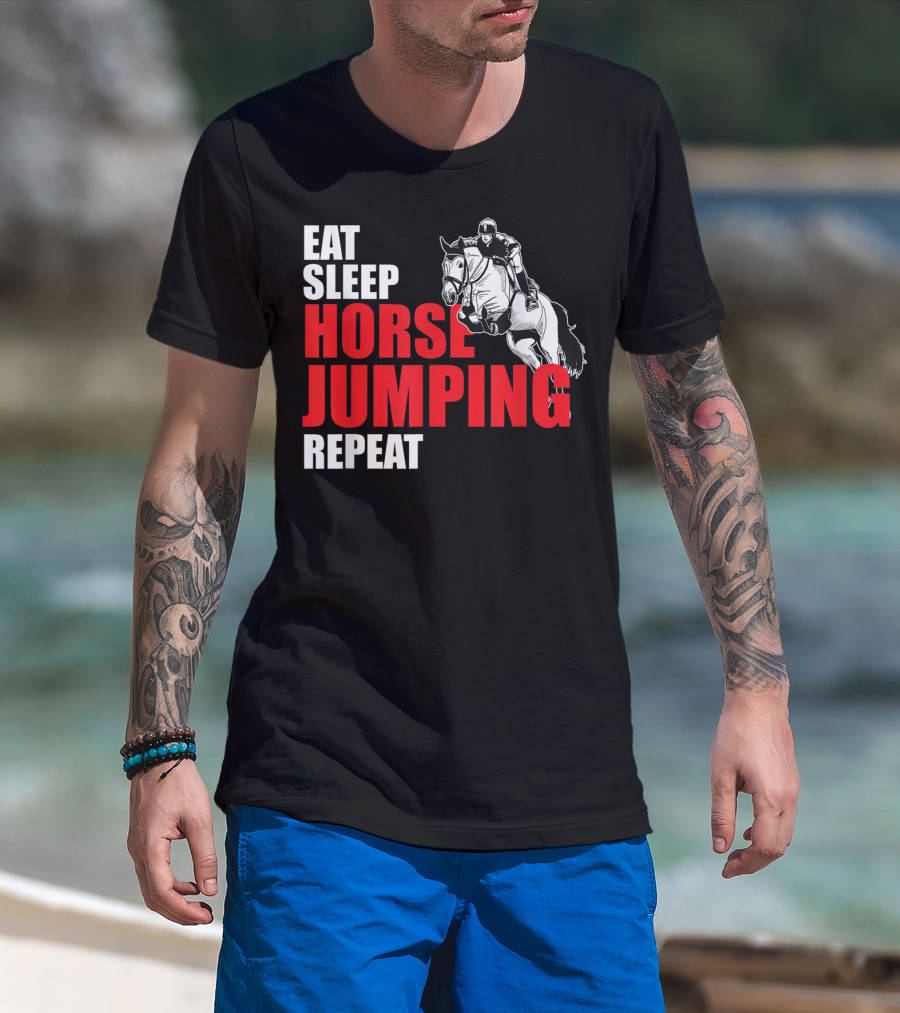 Eat Sleep Horse Jumping Repeat T-Shirt