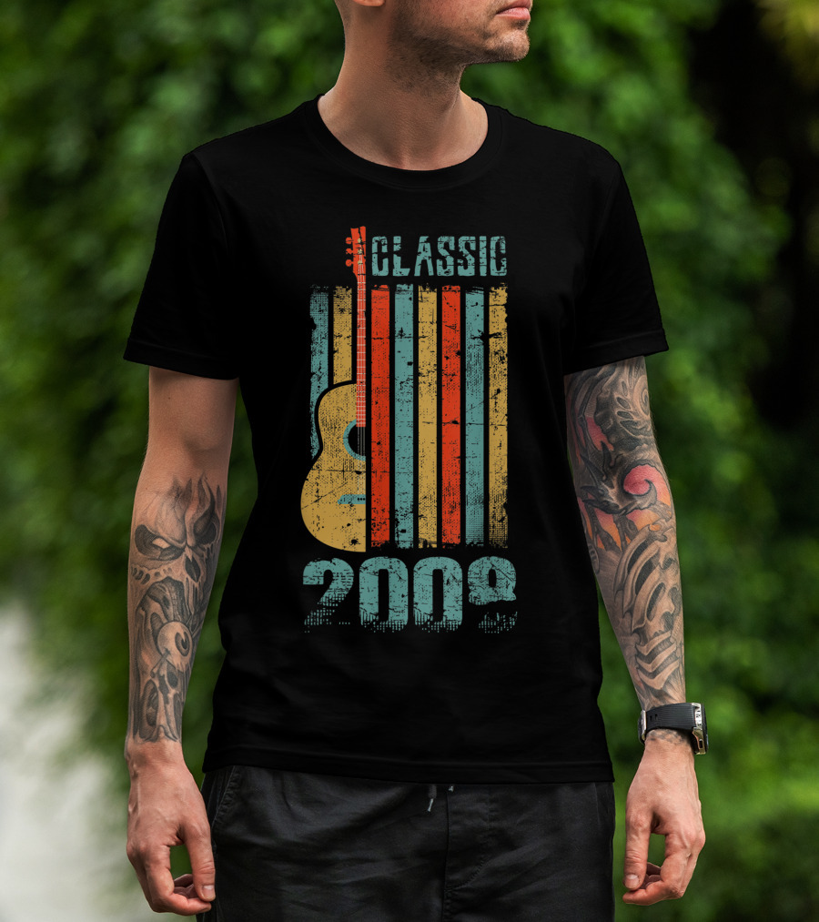 Classic 2008 Guitar Music Retro Vintage T-Shirt
